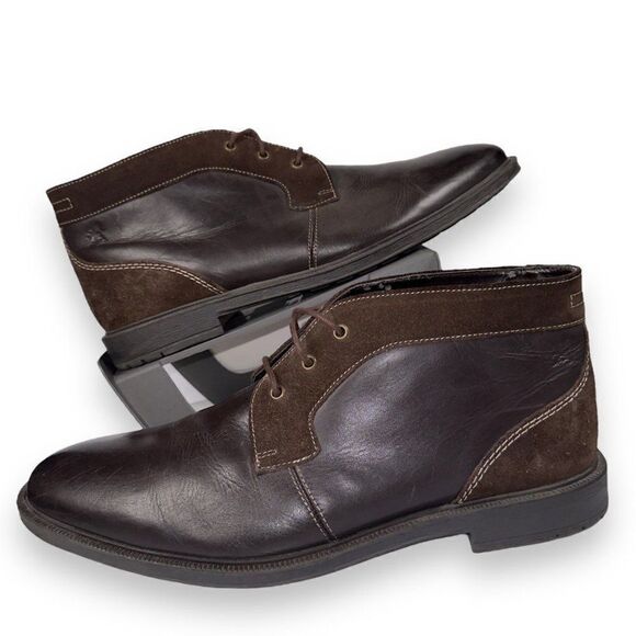 Stacy Adams Delaney Leather / Suede Chukka Boots Brown 25053-200 Men's 11.5M - Picture 1 of 13